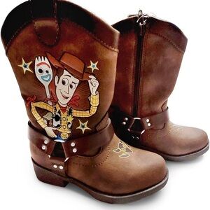 Disney Toy Story Boy's Woody Lighted Cowboy Boots featuring Woody and
Forky